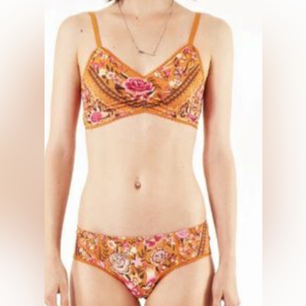 Spell babushka bralette XS & bloomers S amber - Picture 1 of 9